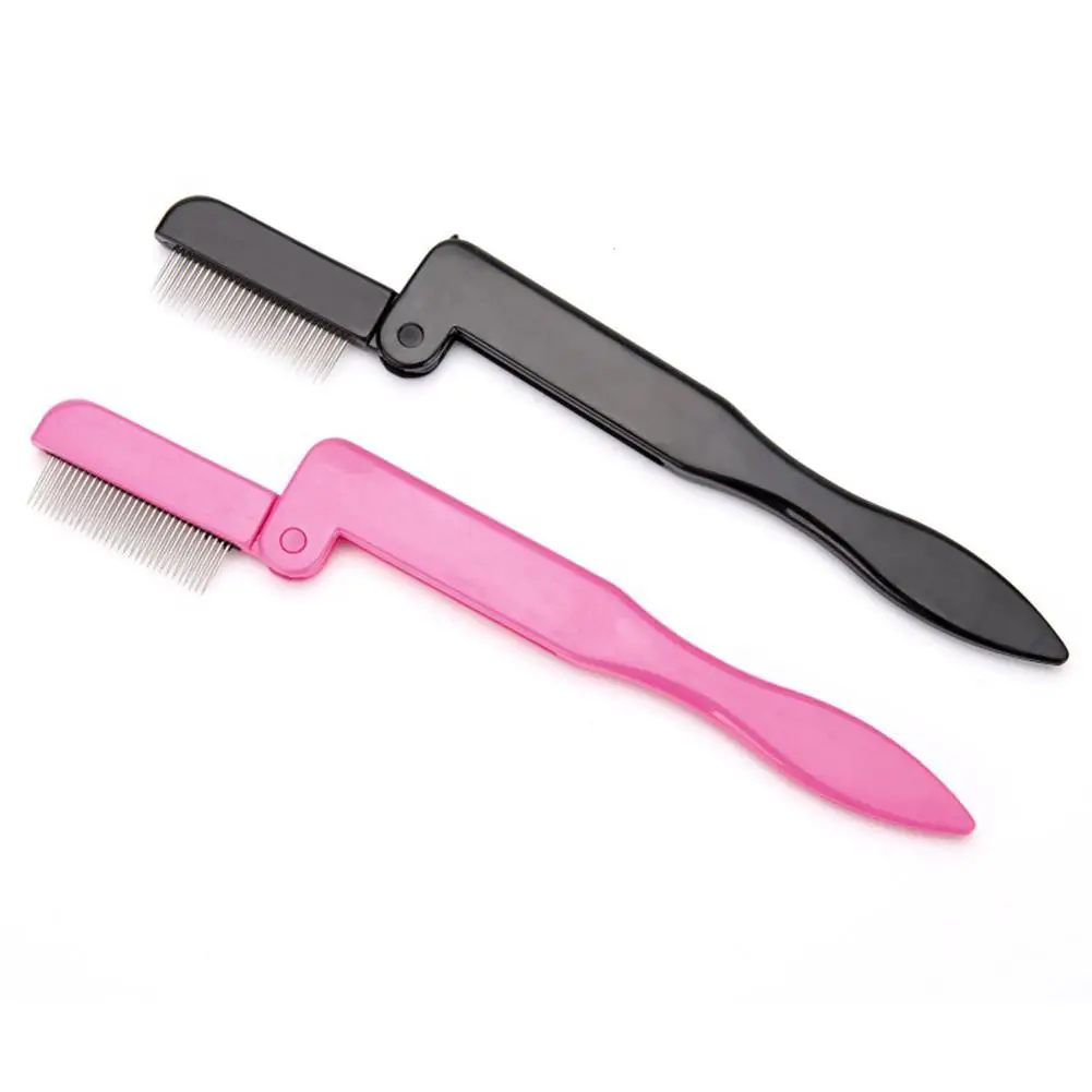 Складная Расческа для ресниц и бровей из нержавеющей стали принадлежности