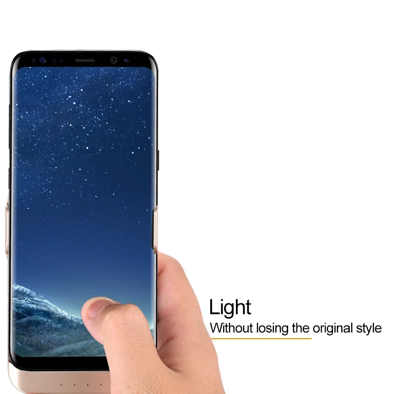 5500/6500 мАч задняя крышка с зажимом для Samsung Galaxy S8 Plus чехол питанием Чехлы