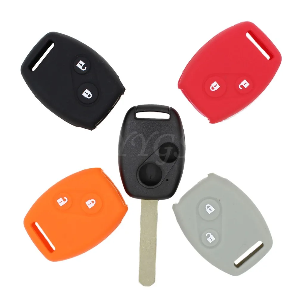 Новый 2 кнопки дистанционный ключ брелок от машины силиконовый чехол крышка