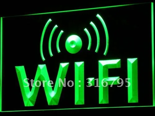 

i572 Wi-Fi Internet Access Cafe Shop LED Neon Light Light Signs On/Off Swtich 20+ Colors 5 Sizes