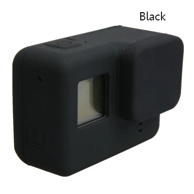 Set-Black Для GoPro аксессуары мягкий силиконовый защитный чехол+ крышка объектива Крышка для Go Pro Hero 7 6 5 Black Edition Экшн-камера - Цвет: Set-Black