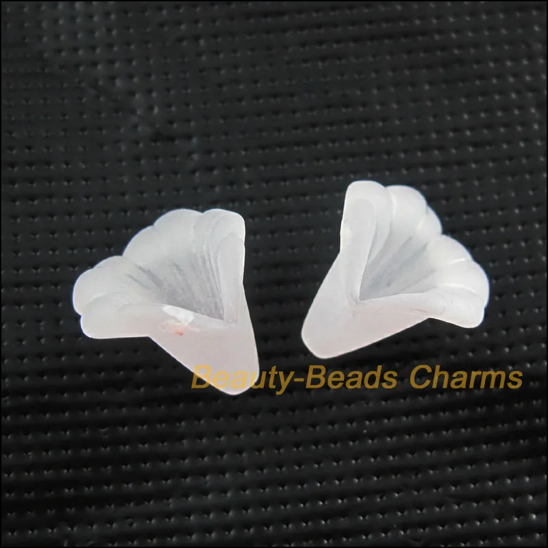 80 новые шармы акриловые пластиковые цветочные рога разделитель шарики белые