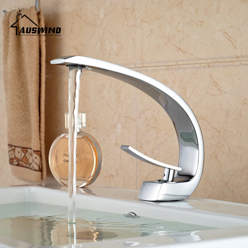 Латунный Смеситель для раковины в ванной комнате яркий хромированный настенный