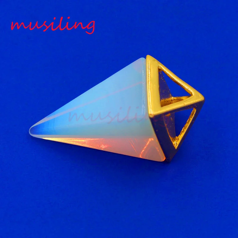 Подвески пирамиды ожерелье цепь оникс Опал Кристалл кварц и т. Д. Натуральный