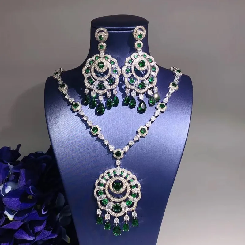 Дизайнерские Модные ювелирные изделия из меди 3A кубического циркония вечерние