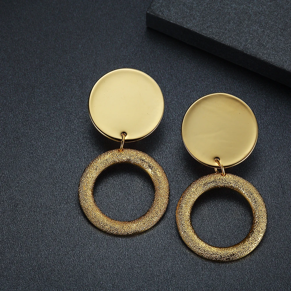 От Viennois покрытие из корейский стиль круг серьги для женщин популярные