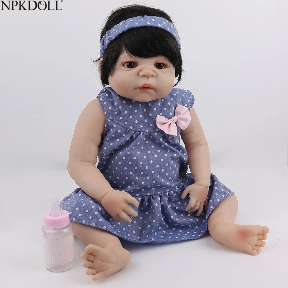 NPKDOLL 22 inch 55cm Full Silicone Reborn Baby Dolls Alive Lifelike Real Realistic Girl Children Birthday Gifts | Игрушки и хобби