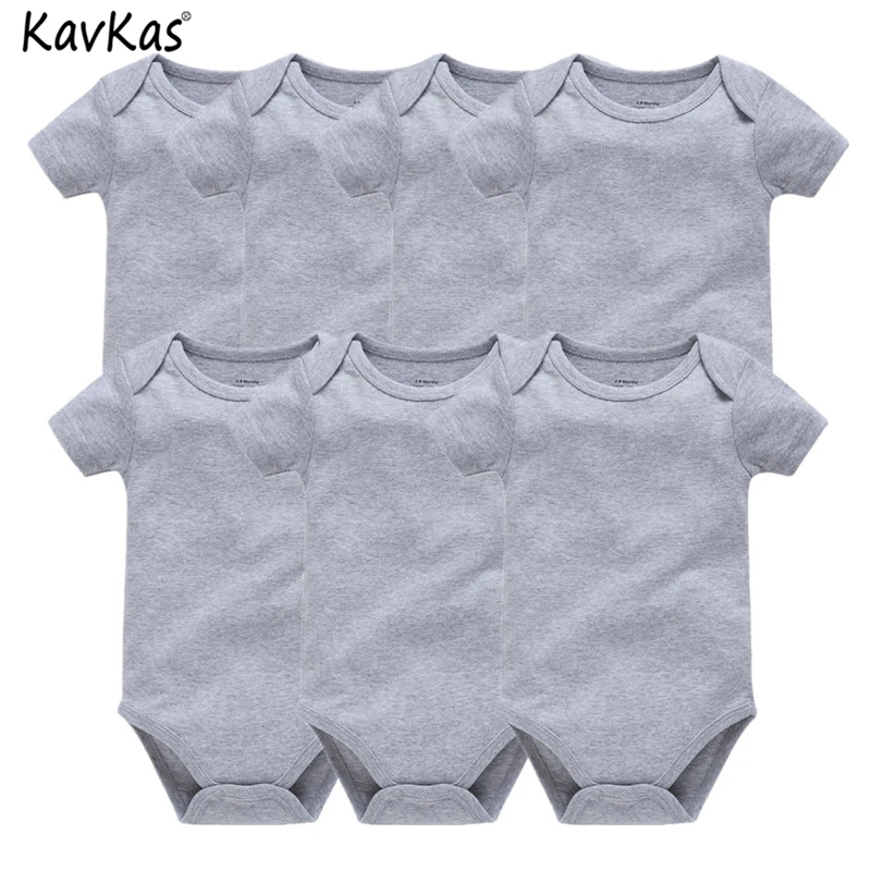 7PCS Summer Baby Bodysuit for Girls Boys Short Sleeve Cotton Infant Jumpsuit 0-24M Infantil Bebe Clothes Unisex Toddler | Мать и ребенок