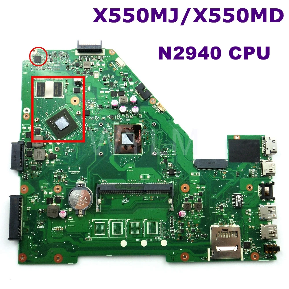 Материнская плата X550MJ MAIN_BD._ 0 M/N2940/AS V1G 90NB0830 R00040 материнская REV 2 для ASUS X550MD X552M Y582M K550M