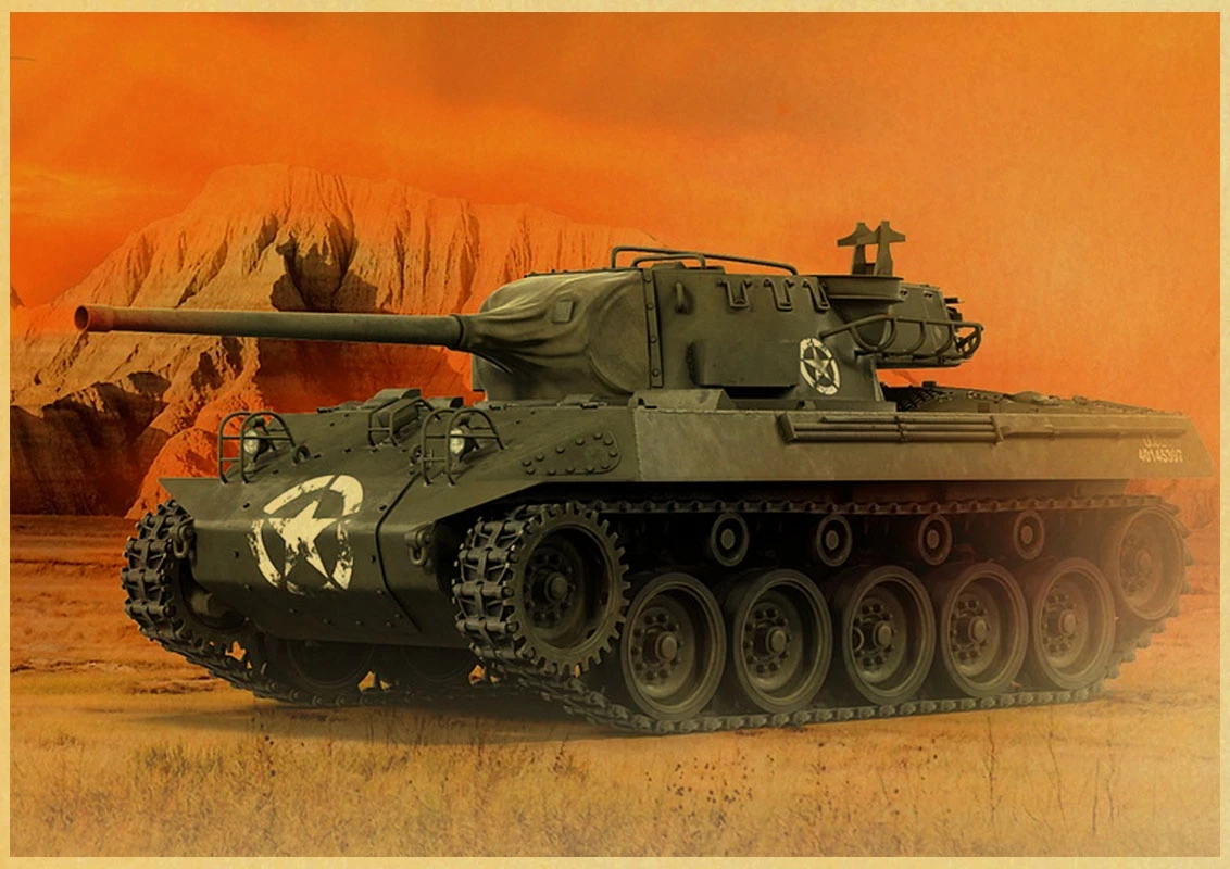 M76 Плакаты с танком Второй мировой войны ретро крафт настенная бумажная наклейка художественные ремесла Бар Кафе домашняя комната плакат - Цвет: M76