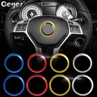 Автостайлинг Ceyes, наклейка на руль в центре, круглый чехол, подходит для Mercedes Benz GLE GLA W213, аксессуары для украшения автомобильных колец