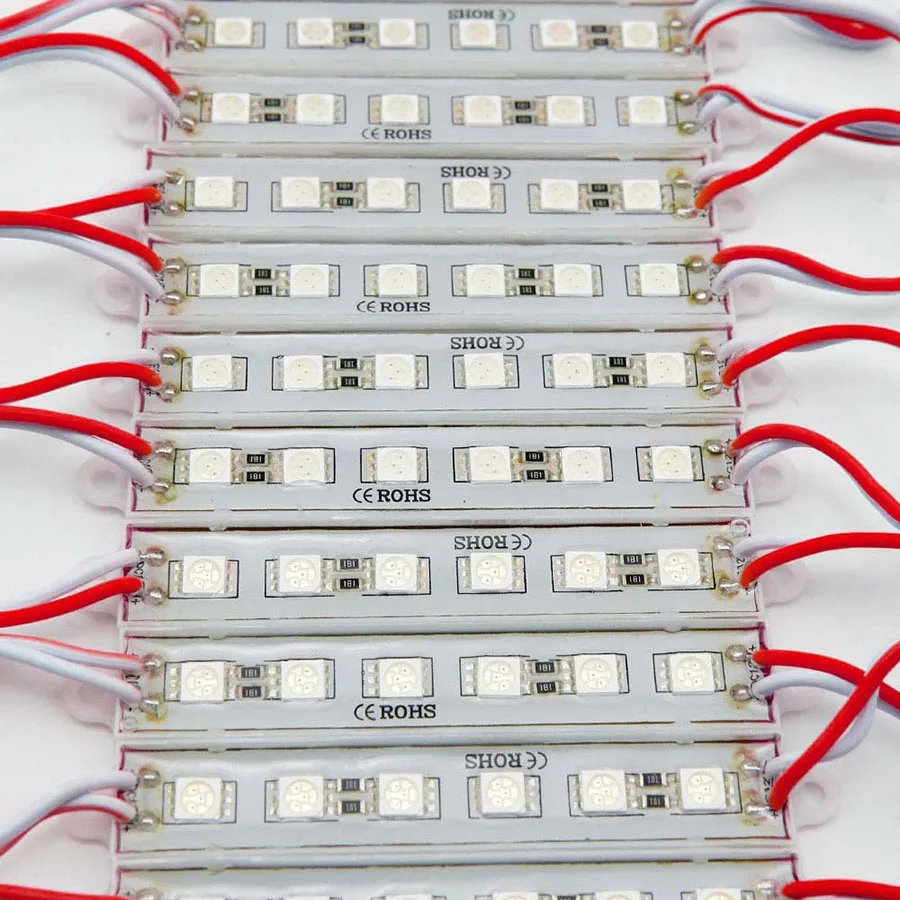 20 шт. SMD 5054 светодиодный модуль светильник 6 светодиодный s DC12V водонепроницаемый светодиодный рекламный модуль с подсветкой+ пульт дистанционного управления+ адаптер питания постоянного тока