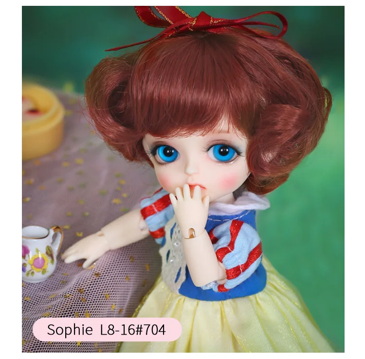 Парик для куклы BJD L8# Размер 4,5-6 дюймов 1/8 высокотемпературный натуральный парик короткие волосы bjd sd куклы парики в красоту
