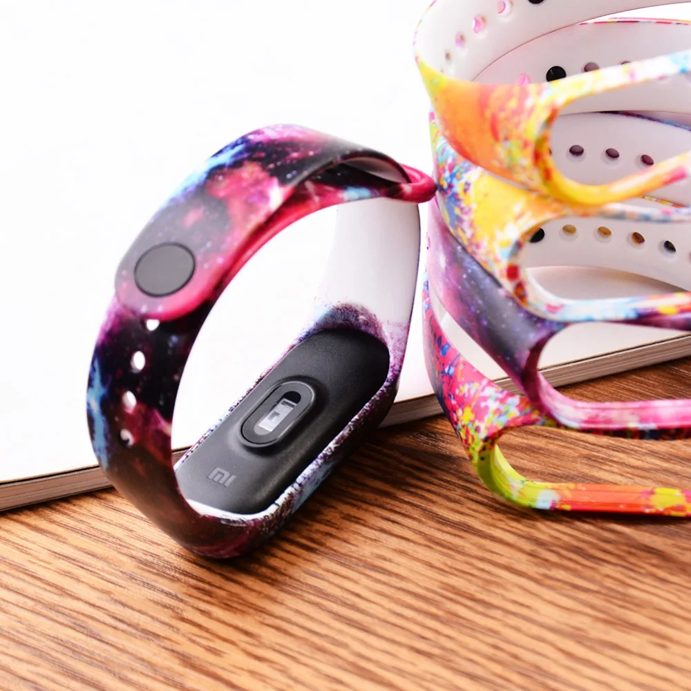 Для mi band 3 4 ремешок с принтом силиконовый ремешок на запястье для xiaomi mi band 3 Replacemet Камуфляжный браслет для mi band 3 браслет