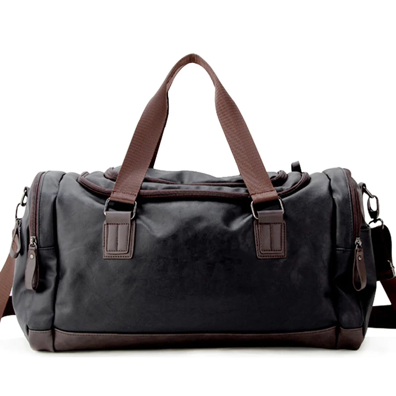 Scione Top Quality PU Leather Fitness Training Bags For Men Durable Multifunction Handbag Outdoor Sporting Tote For Male