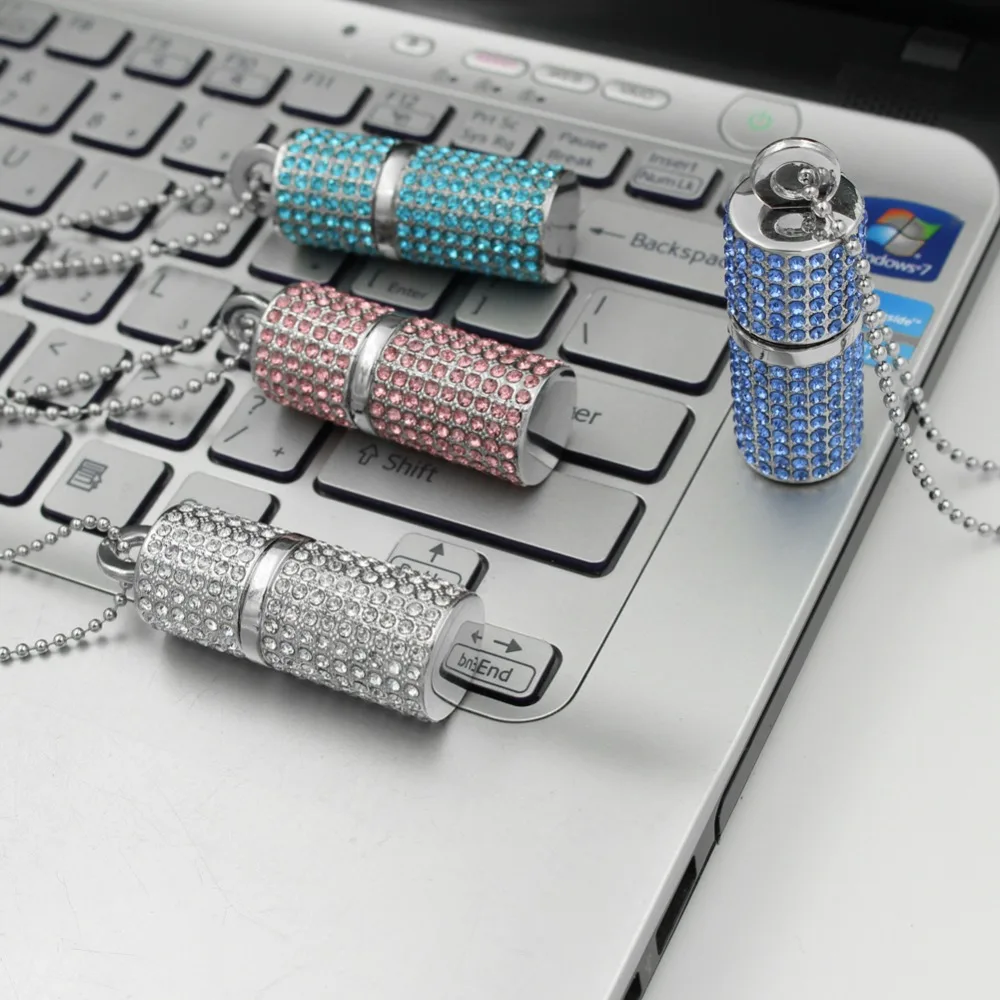 Новейшая флешка Usb флеш накопитель U диск 32 ГБ 16 8 4 Гб бриллиантовый кристалл