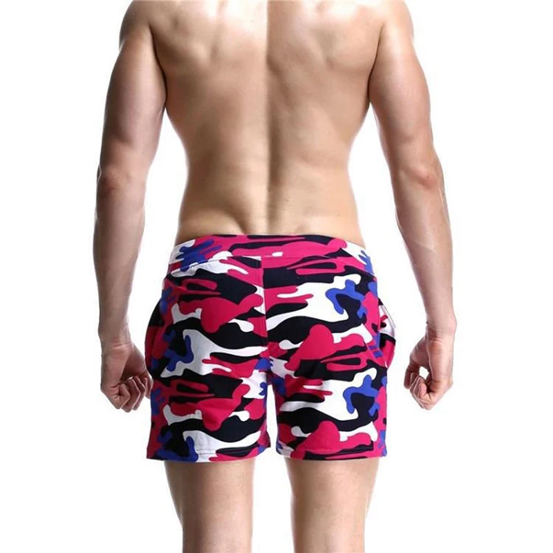 Men's Fashion Cotton Camouflage Shorts Sportswear Male Boxing Trunks With Pockets Low Waist Fitness | Спорт и развлечения