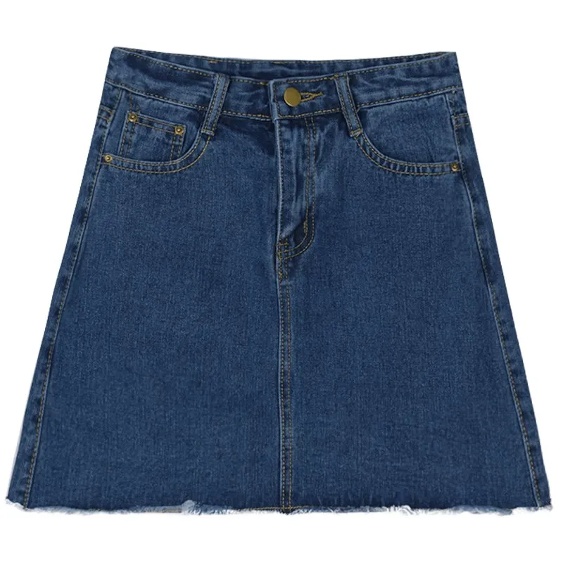 

Women Summer Denim Skirts 2020 Streetwear High Waisted Black Blue Women's Mini Skirt Vestidos Jupe Femme