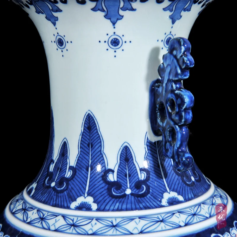 Керамическая антикварная ваза Jingdezhen украшения ручной росписи фарфоровая