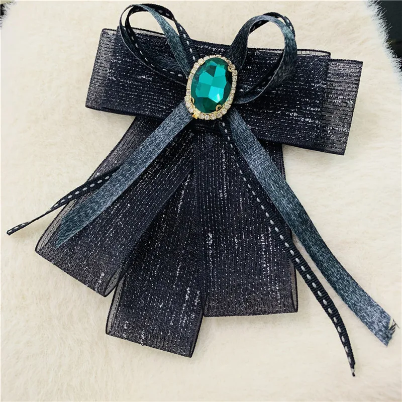 Тканевые Стразы, тюлевые галстуки-бабочки, цветочные броши, булавки для школьной рубашки, брошь для воротника, булавка для галстука, Женские Ювелирные изделия, аксессуары
