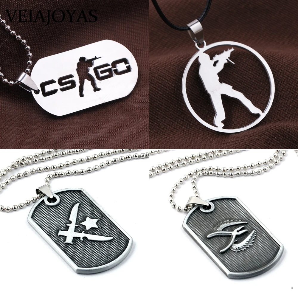 Игра CS GO из нержавеющей стали ожерелье CSGO Counter Strike Dog Tag подвески автомобиля брелки