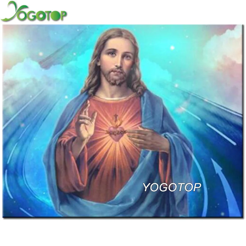 Алмазная мозаика YOGOTOP Mazayka вышивка бисером религиозная икона Иисуса 3D узор