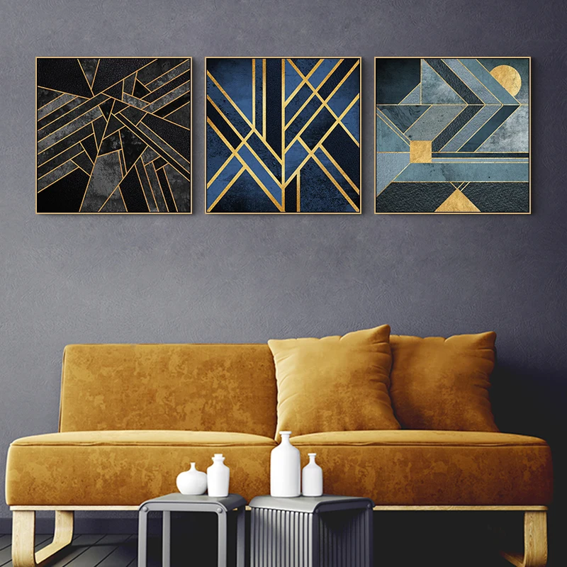 Nordic abstract Geometric Wall Art Canvas Posters and Prints Decorative Picture Modern minimalist hotel Living Room home Decor