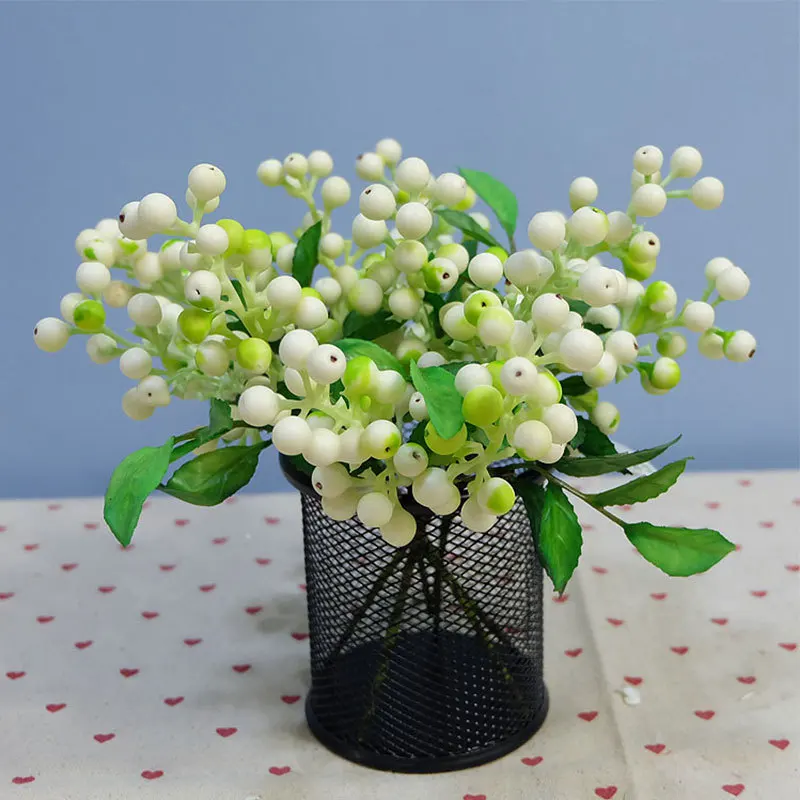 

10pcs/lot Artificial Berry Pick Flower Stem Branch Decoration Home Furnishing For Wedding and Christmas Season Free Shipping