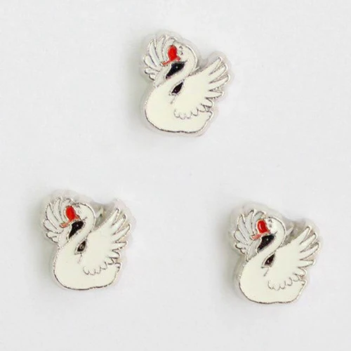 Подвески в виде белого лебедя с памятью 20 шт./лот | Украшения и аксессуары