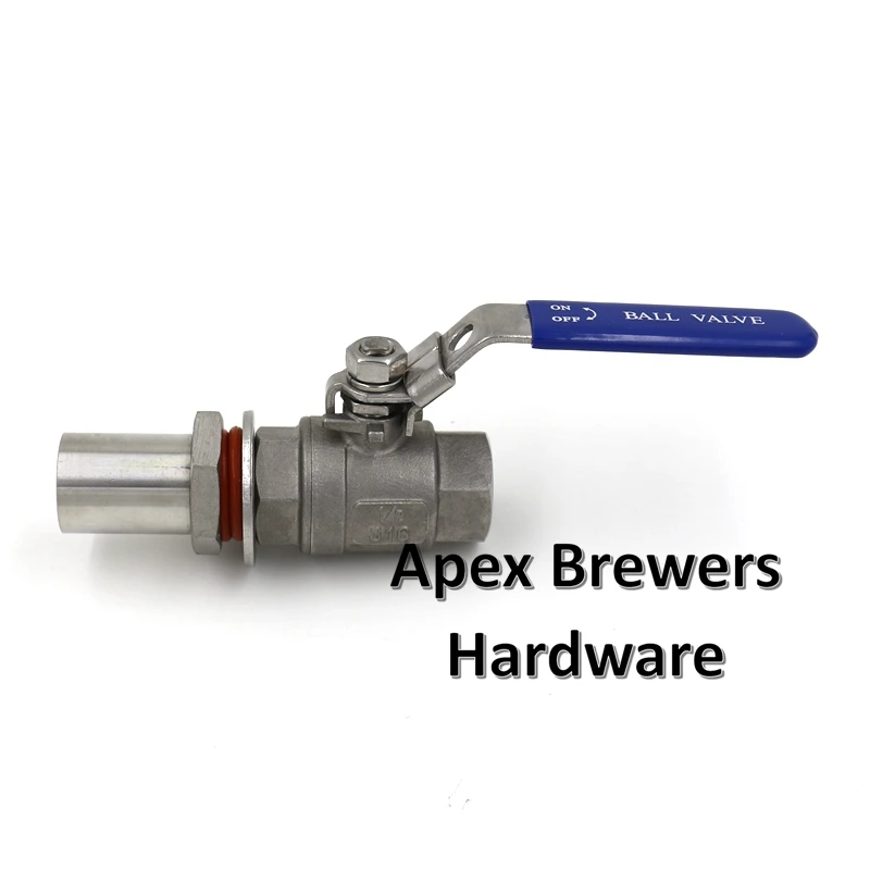 Набор для преобразования чайника без сварки 1/2 дюйма NPT 2 шаровых клапана SS316