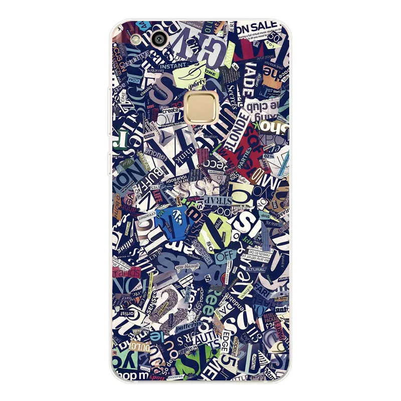 case for huawei p8 p9 p10 lite plus cover Silicon Soft tpu Colorful images back 2017 |