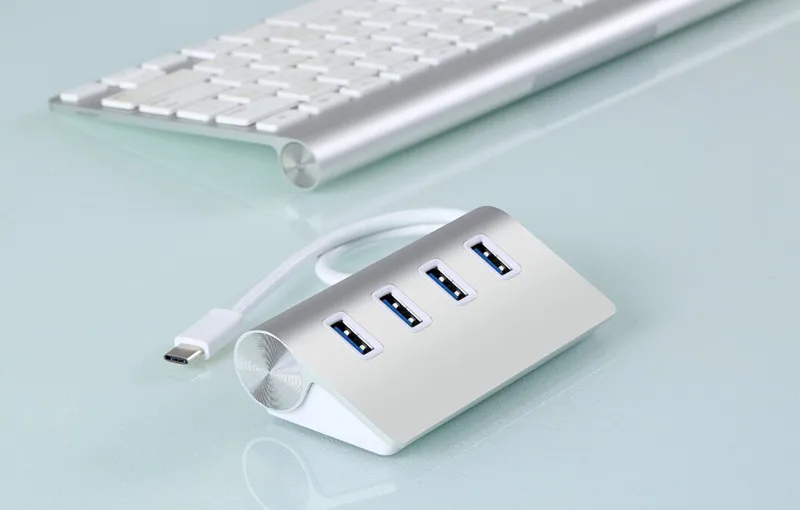 Тип-C Алюминий сплава 4-Порты и разъёмы USB3.0 концентратор 5 Гбит/с разветвитель USB C концентратор USB OTG адаптер для Redmi; Huawei телефонов GALAXY Mac iMac
