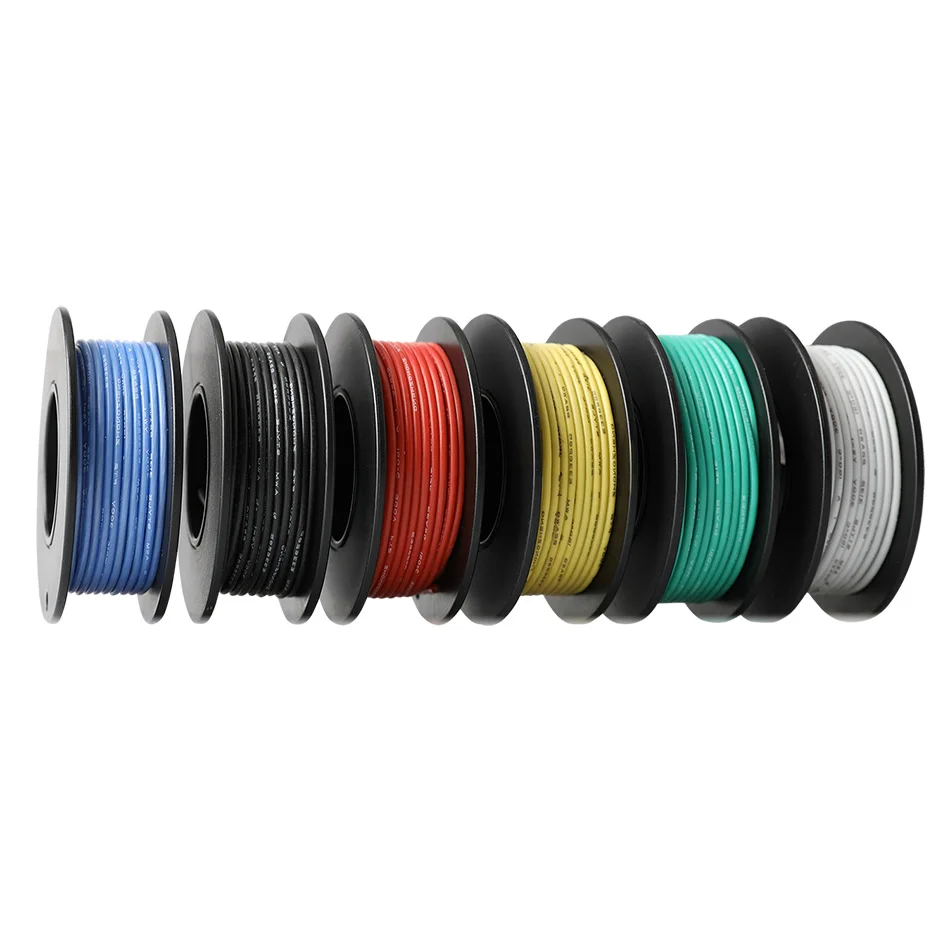 Trace wire. Stranded wire. Резиновая оплетка для проводов. 28awg/1p+24awg/2c. 28awg.