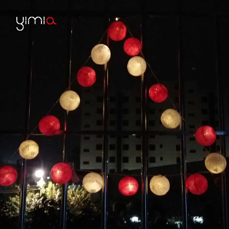 YIMIA 20/35 хлопковый шар светильник s светодиодный Рождественский праздничный