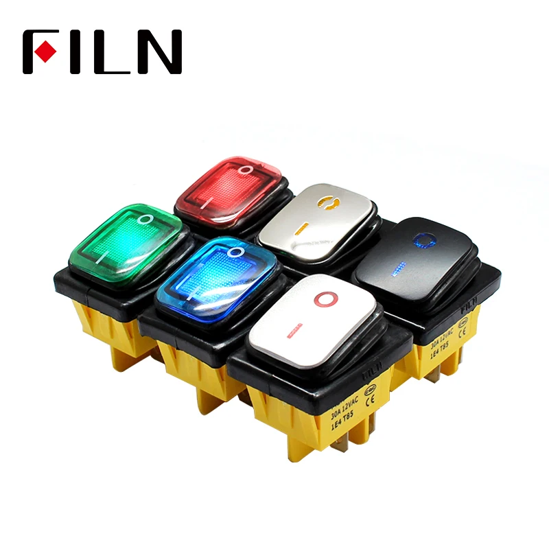 Водонепроницаемый выключатель kcd4, 16 А, 250 В, мгновенный переключатель включения/выключения, IP67, dpst, dpdt, светодиодная лампа с подсветкой Водонепроницаемый выключатель kcd4, 16 А, 250 В, мгновенный переключатель включения/выключения, IP67, dpst, dpdt, светодиодная лампа с подсветкой