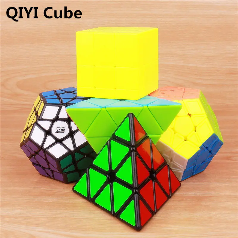 Qiyi megaminxeds Магическая скорость qiyi cube stickerless pyramidcube профессиональная головоломка