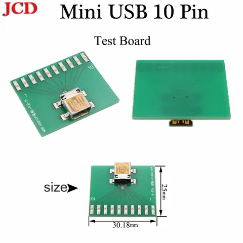 JCD 5-контактный 8-контактный 10-контактный разъем мини-USB типа «мама» со штекером 2,54 мм MINI 5-контактный разъем 5p типа «мама» переходник
