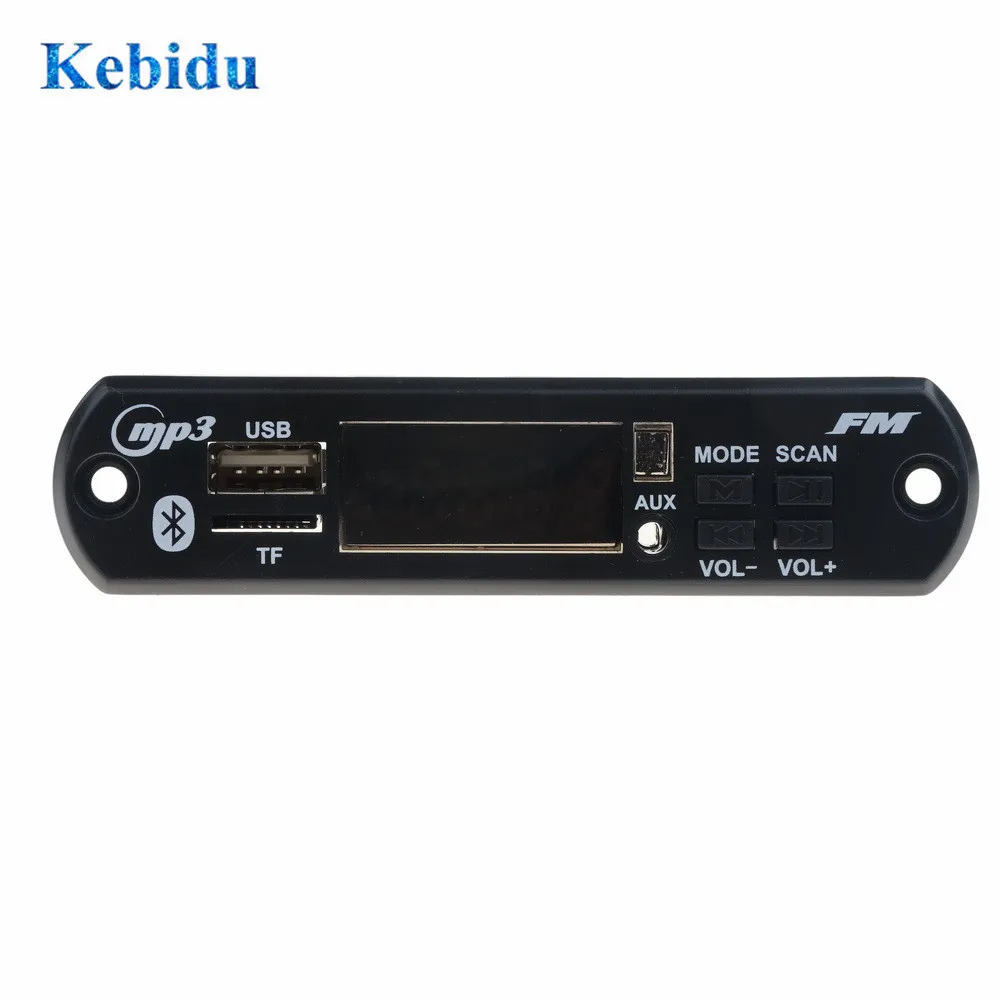 Bluetooth MP3 WMA FM AUX декодер KEBIDU плата 5 в 12 В автомобильный аудио модуль TF USB Радио