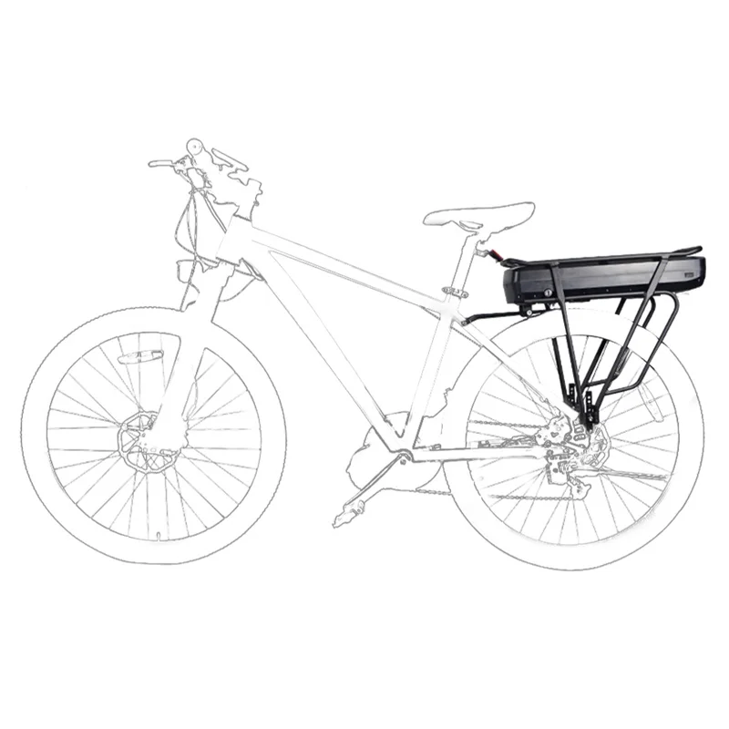 

E-bike Lithium Battery 36V 48V 10Ah 12Ah 17.5Ah With Lock Rack Battery For Electric Bicycle Bafang Mid Hub Drive Motor Kits Part