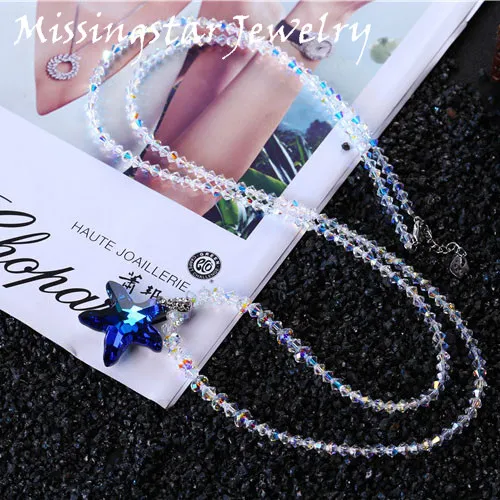 2016 Австрийский хрусталь Звезды Кулон Ожерелье Новый Бренд Бисером Корейский
