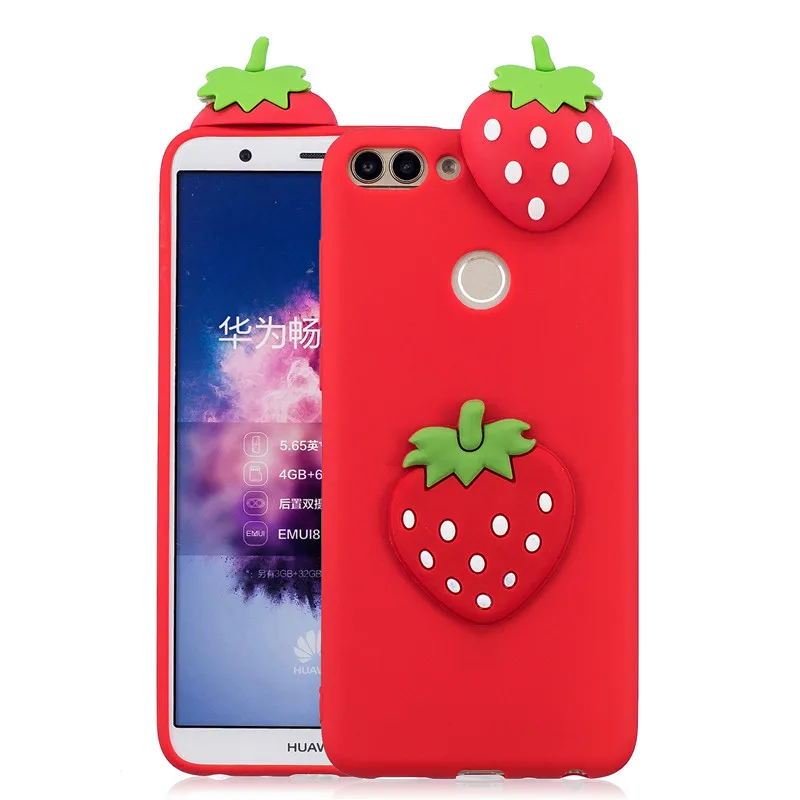 3D Милый Панда Единорог кактус силиконовый чехол для телефона на Fundas huawei P Smart/P Smart чехол Coque для женщин и детей