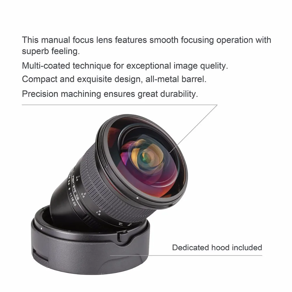 Объектив рыбий глаз Meike 8 мм f/3 5 для камер Olympus Panasonic M4/3 GX50 GX80 GH5 GH8 G85 с APS-C/полной