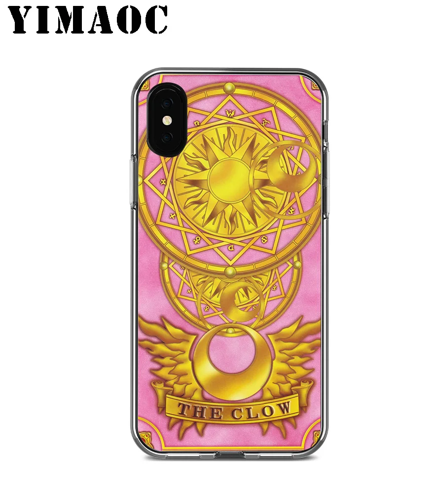 YIMAOC Sakura Card Captor Cardcapto Soft Silicone Case for Apple Iphone Xr Xs Max X 10 8 Plus 7 6S 6 SE 5S 5 7Plus 8Plus |
