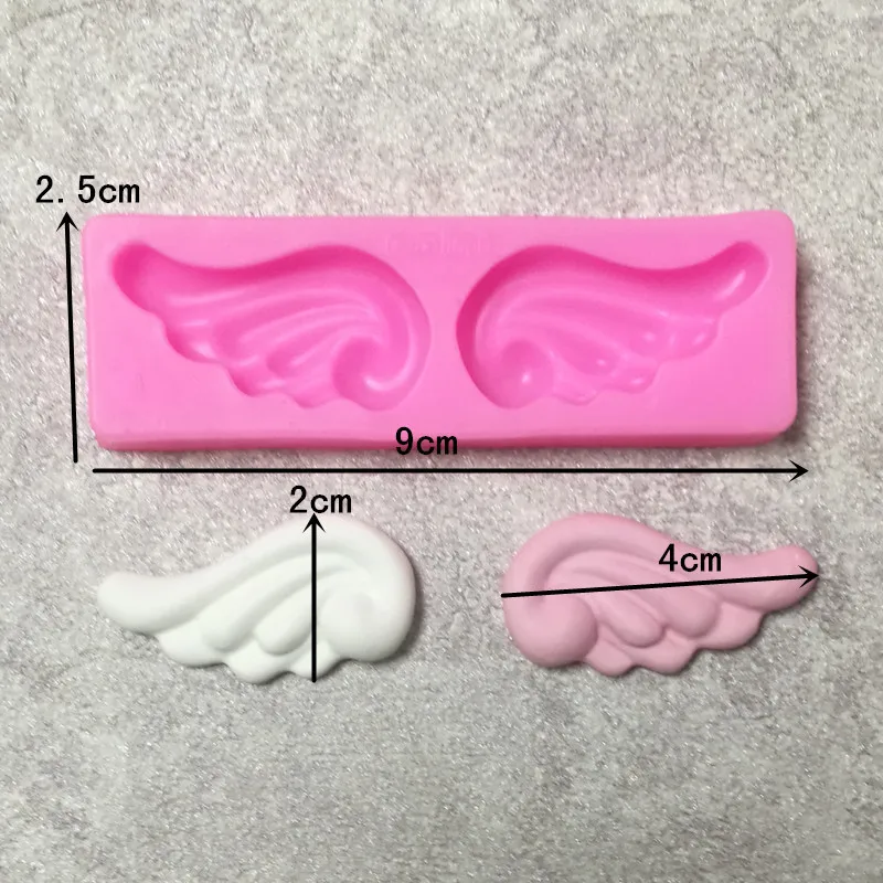 Крылья ангела перья помадка силиконовая форма ультра легкая глина шоколадное