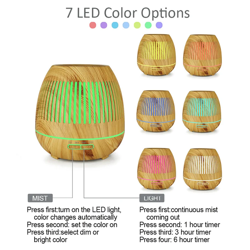 Ультразвуковой увлажнитель воздуха 400 мл Ароматический диффузор эфирного масла