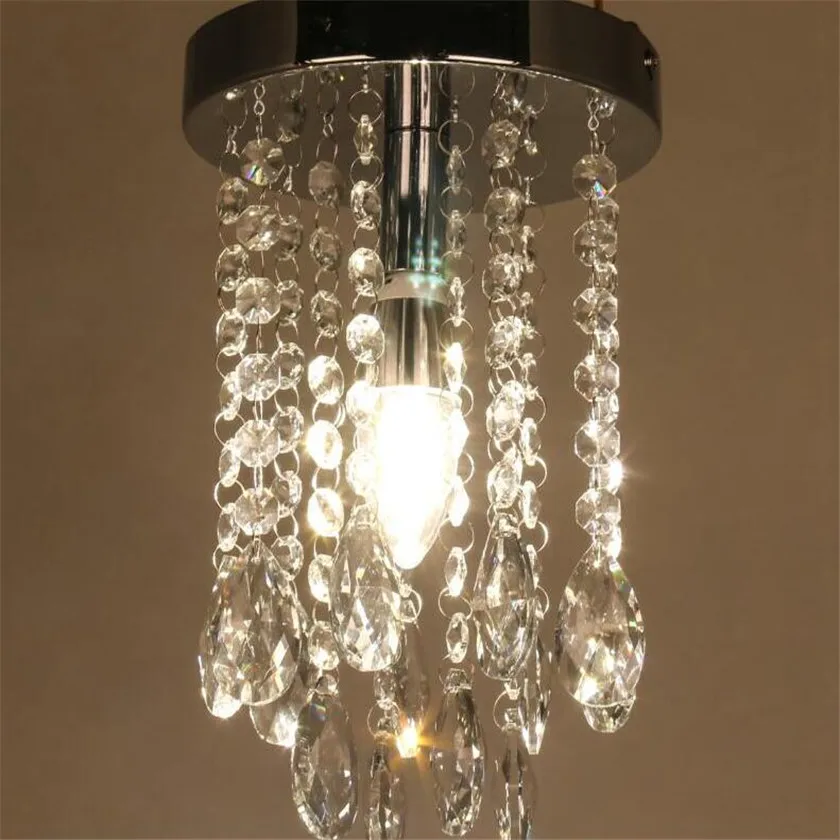 Светодиодный хрустальный потолочный светильник люстра для коридора в столовой