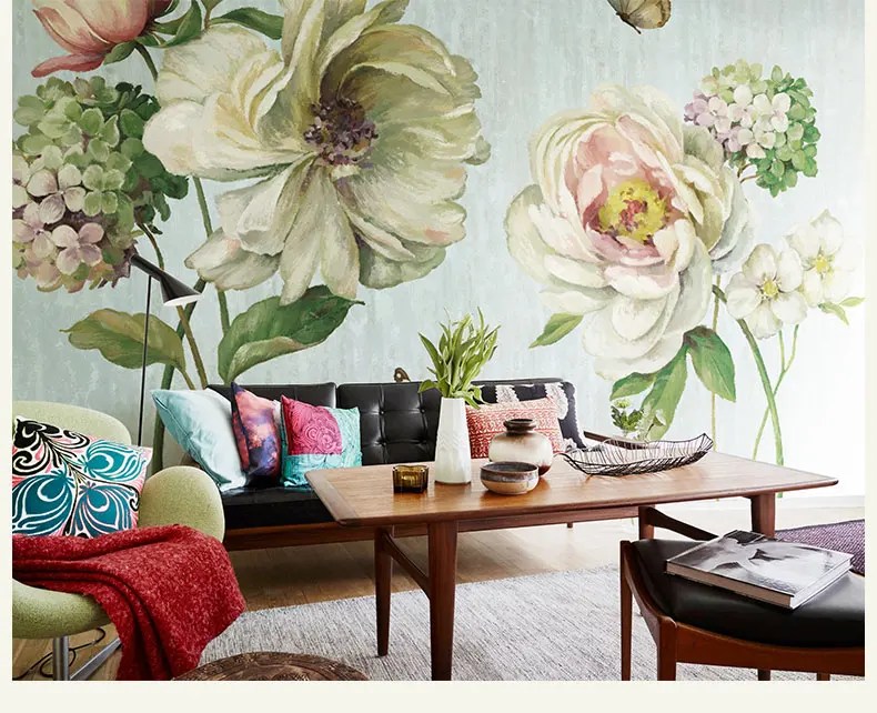 Bacal оригинальный дизайн бабочка цветок фрески обои для стен гостиной диван фон 3d