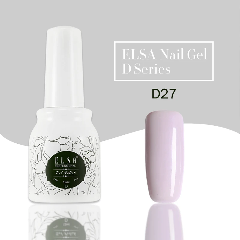 D27 ELSA, 32 цвета, Гель-лак для ногтей, 12 мл, телесный, серый цвет, Гель-лак для ногтей, впитывается, Гель-лак для ногтей, маникюрный лак гель-лаки - Цвет: D27