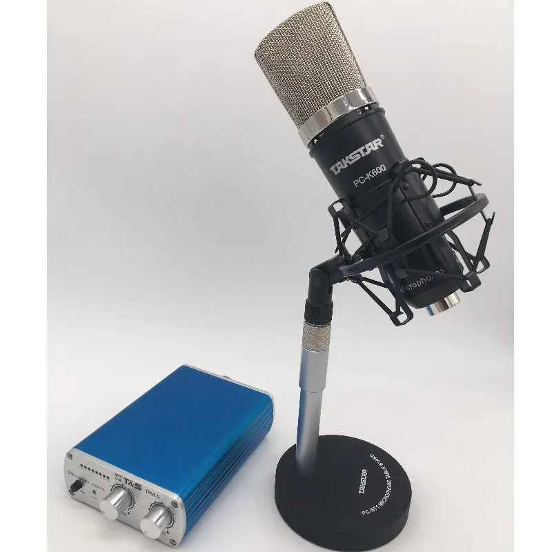 Takstar PC-K600 компьютер Запись микрофон с TPM-2 микрофонный усилитель сбоку-адрес чаты