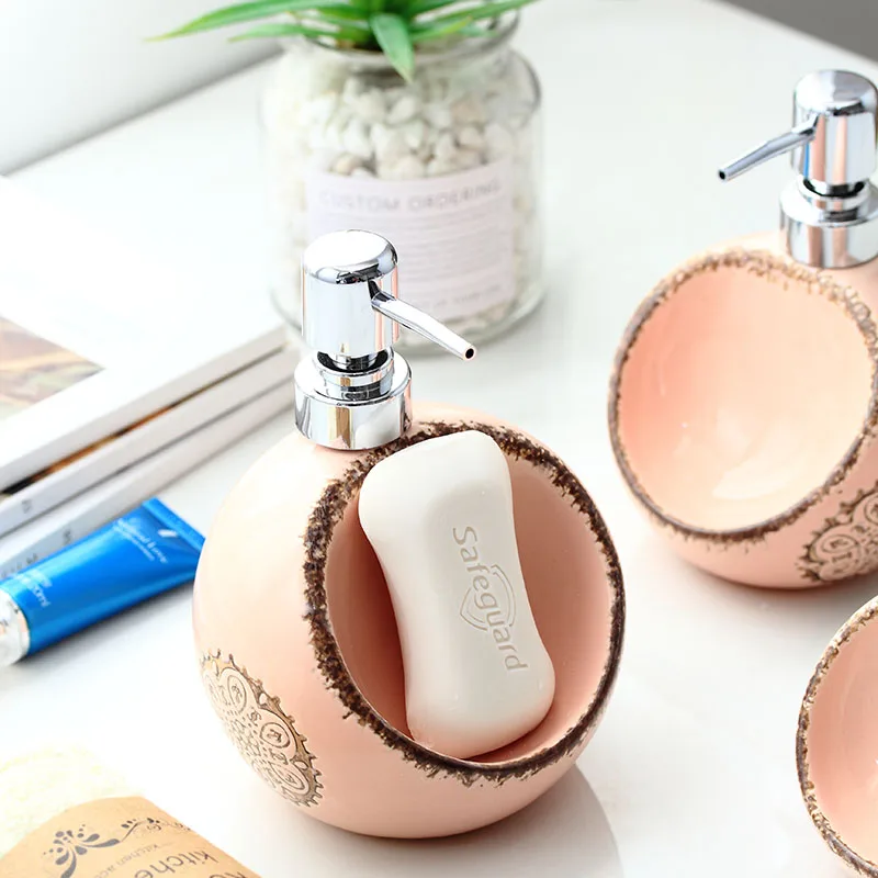 Креативный керамический диспенсер для мыла двойного назначения моющее средство